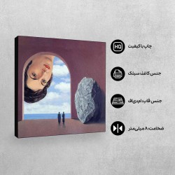 تابلو شاسی طرح پرتره استفی لانگی از ماگریت