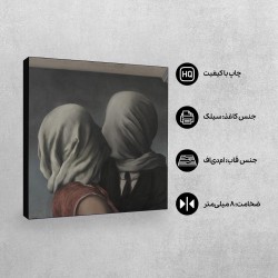 تابلو شاسی طرح عشاق از ماگریت