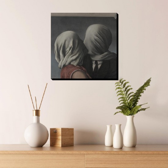 تابلو شاسی طرح عشاق از ماگریت