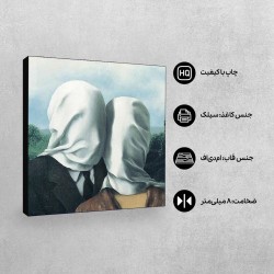 تابلو شاسی طرح عشاق از ماگریت