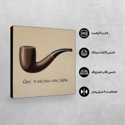 تابلو شاسی طرح خیانت به تصویر از ماگریت
