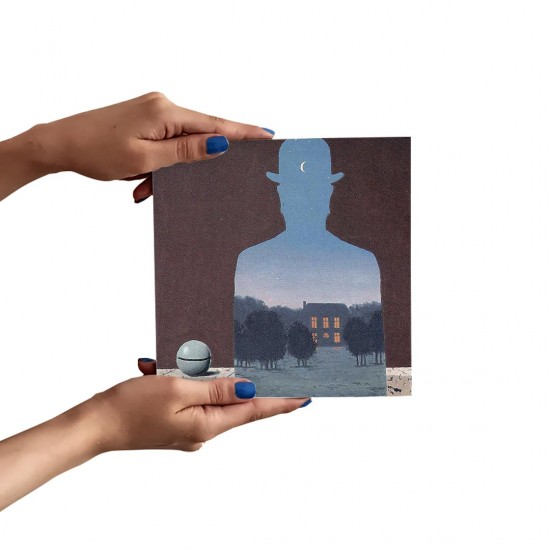 تابلو شاسی طرح اهدا کننده خوشحال از ماگریت