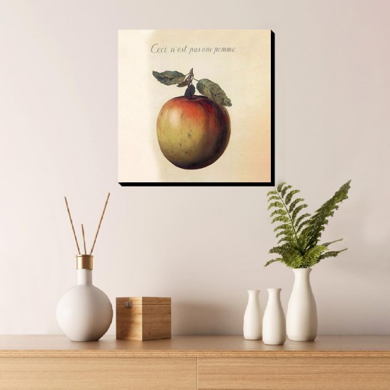 تابلو شاسی طرح این سیب نیست از ماگریت