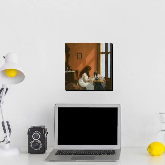 تابلو شاسی طرح دختری پشت چرخ خیاطی از هاپر