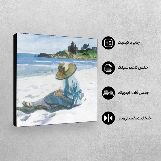 تابلو شاسی طرح جو در حال طراحی در ساحل بندر خوب از هاپر