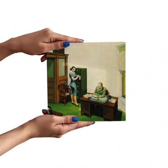 تابلو شاسی طرح اداره در شب از هاپر