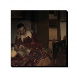 تابلو شاسی طرح مستخدم خوابیده از ورمر