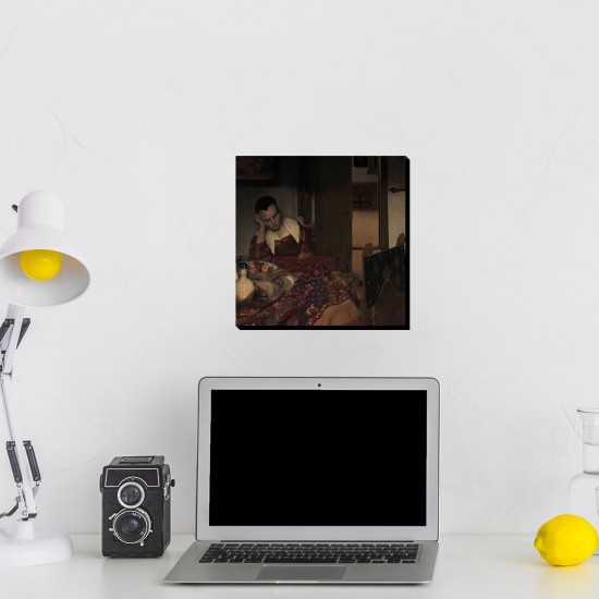 تابلو شاسی طرح مستخدم خوابیده از ورمر