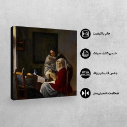 تابلو شاسی طرح دختر در کلاس موسیقی از ورمر