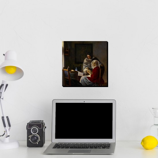 تابلو شاسی طرح دختر در کلاس موسیقی از ورمر