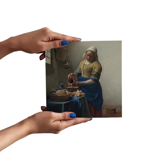 تابلو شاسی طرح دختر شیر دوش از ورمر