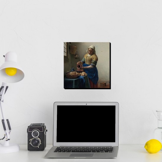 تابلو شاسی طرح دختر شیر دوش از ورمر