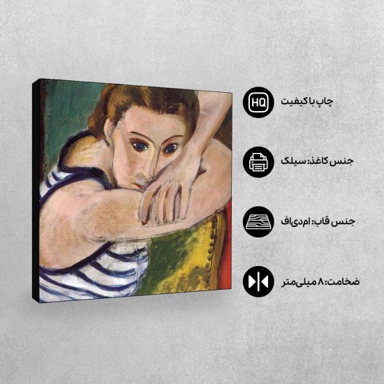 تابلو شاسی طرح چشمان آبی از ماتیس