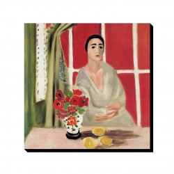 تابلو شاسی طرح ژست جلوی پرده بالا رفته از ماتیس