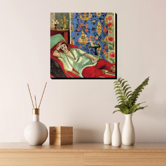 تابلو شاسی طرح اودالیسک در شلوار قرمز از ماتیس