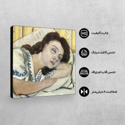 تابلو شاسی طرح پرتره مارگریت خوابیده از ماتیس