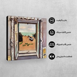 تابلو شاسی طرح پنجره ی باز از ماتیس
