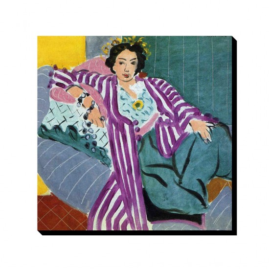 تابلو شاسی طرح اودالیسک با عبای بنفش از ماتیس