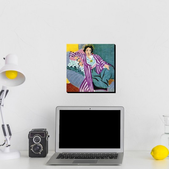 تابلو شاسی طرح اودالیسک با عبای بنفش از ماتیس