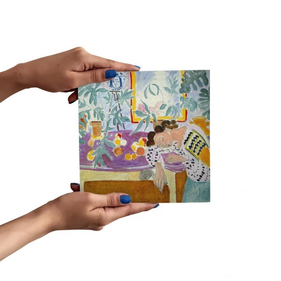 تابلو شاسی طرح اشیاء بی جان و زن خوابیده از ماتیس