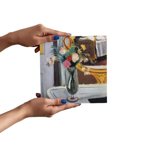 تابلو شاسی طرح تخت در آینه از ماتیس