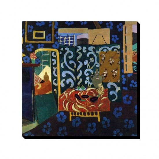 تابلو شاسی طرح اشیاء بی جان، بادمجان ها  از ماتیس