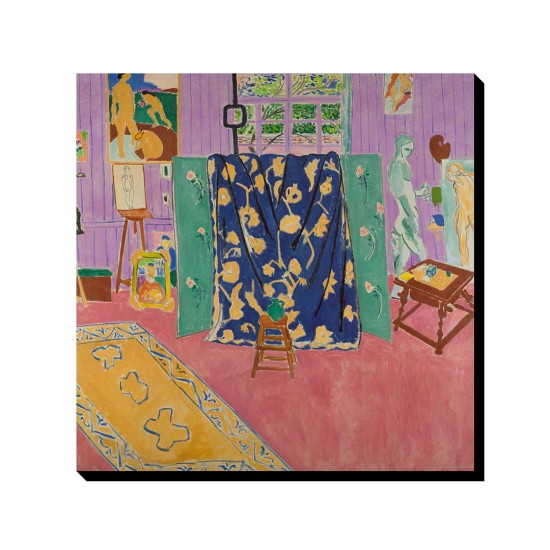 تابلو شاسی طرح استودیوی صورتی از ماتیس