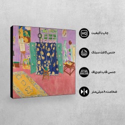 تابلو شاسی طرح استودیوی صورتی از ماتیس