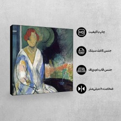 تابلو شاسی طرح زن کنار چشمه از ماتیس