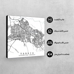 تابلو شاسی طرح نقشه شهر تبریز