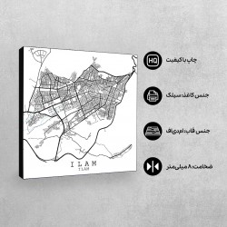 تابلو شاسی طرح نقشه شهر ایلام