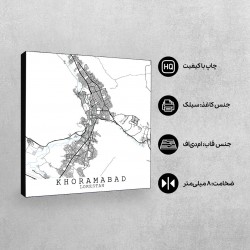 تابلو شاسی طرح نقشه شهر خرم آباد