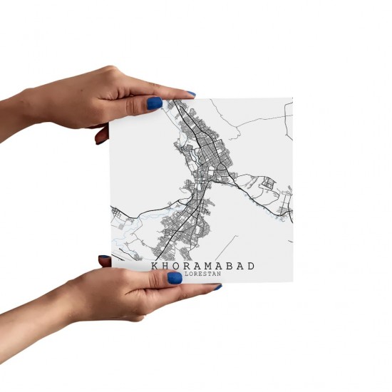 تابلو شاسی طرح نقشه شهر خرم آباد