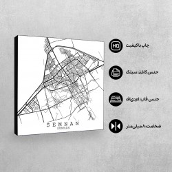 تابلو شاسی طرح نقشه شهر سمنان
