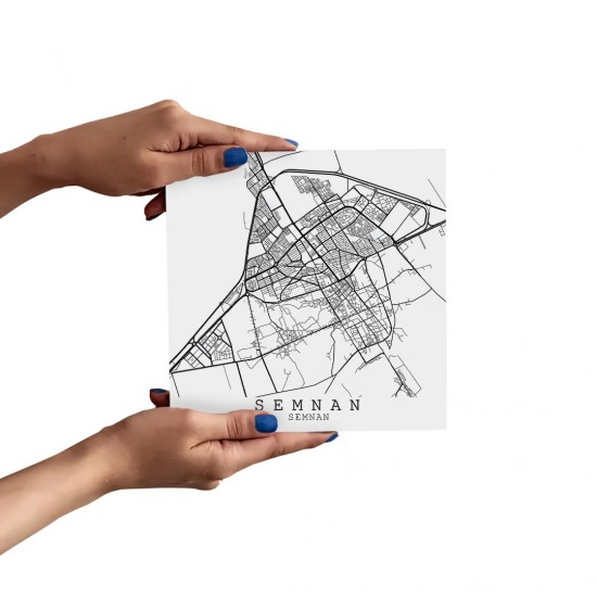 تابلو شاسی طرح نقشه شهر سمنان