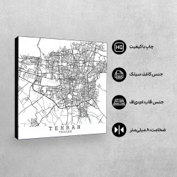 تابلو شاسی طرح نقشه شهر تهران
