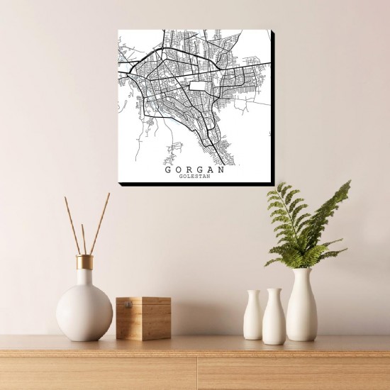 تابلو شاسی طرح نقشه شهر گرگان