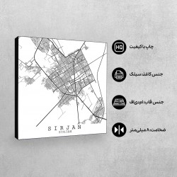تابلو شاسی طرح نقشه شهر سیرجان