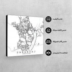 تابلو شاسی طرح نقشه شهر سنندج