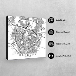 تابلو شاسی طرح نقشه شهر همدان