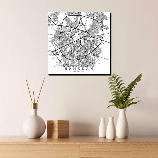 تابلو شاسی طرح نقشه شهر همدان