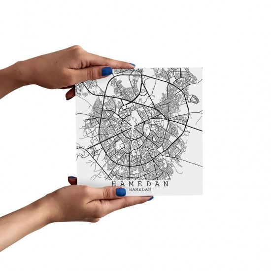 تابلو شاسی طرح نقشه شهر همدان