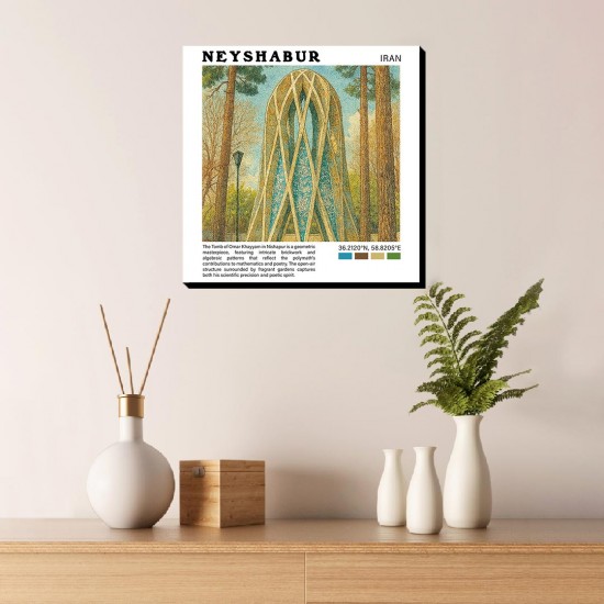 تابلو شاسی طرح آرامگاه خیام نیشابور