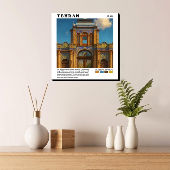 تابلو شاسی طرح سردر باغ ملی تهران