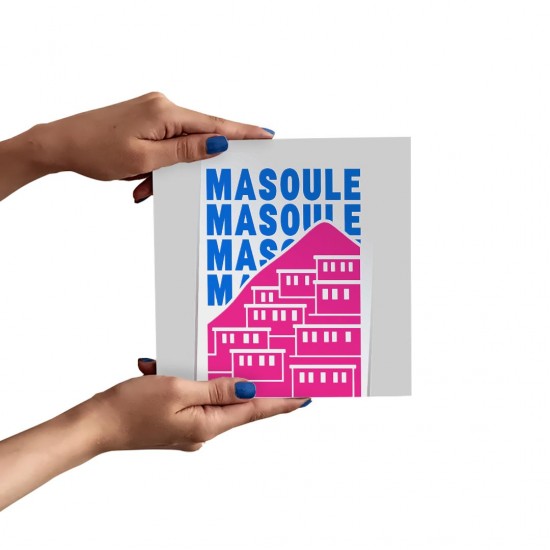 تابلو شاسی طرح نماد روستای ماسوله