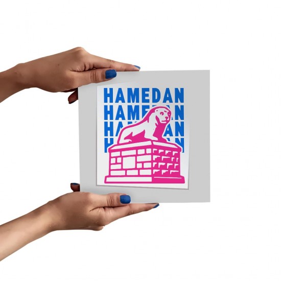 تابلو شاسی طرح نماد شیر سنگی همدان