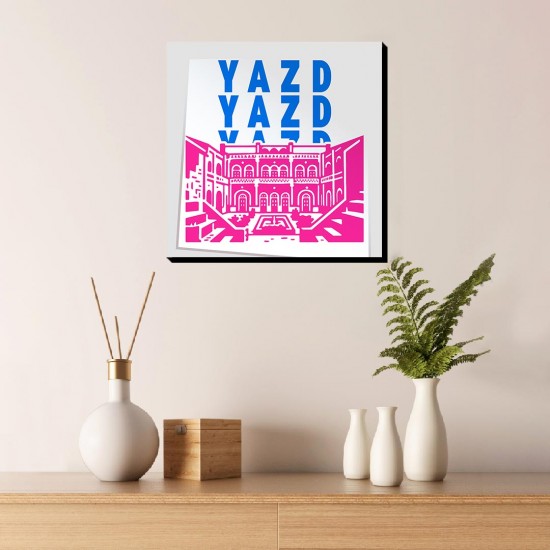 تابلو شاسی طرح نماد خانه لاری ها یزد