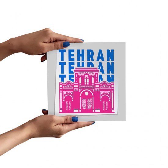 تابلو شاسی طرح نماد سردر باغ ملی تهران