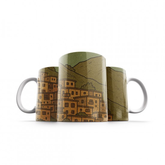 ماگ طرح کارت روستای ماسوله