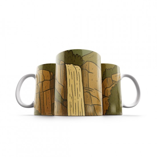 ماگ طرح کارت آبشار گنج نامه همدان